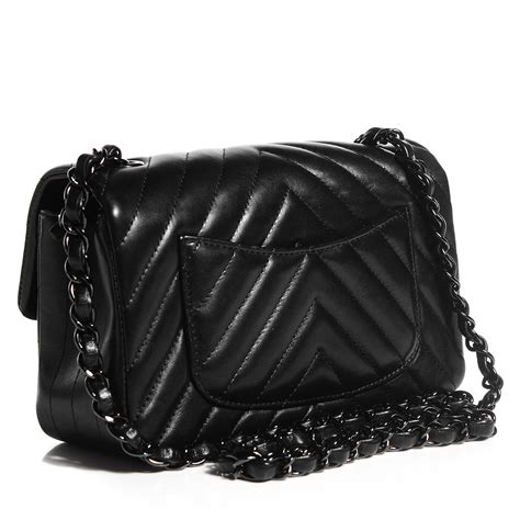 chanel chevron mini rectangular so black|CHANEL Lambskin Chevron Quilted Mini Rectangular Flap So .